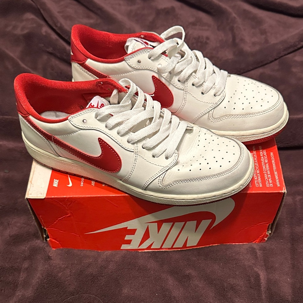 Nike Red and White Athletic Shoes